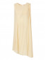 Трикотажное платье ассиметричного кроя с плиссированной вставкой Nude  –  Общий вид