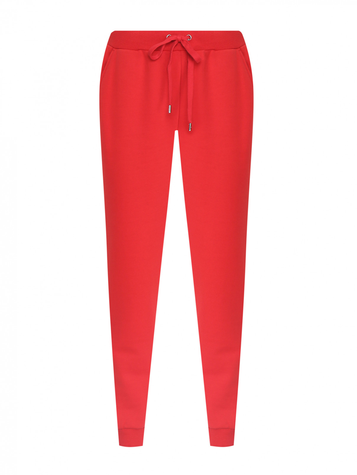 Трикотажные брюки на резинке с карманами Michael by MK  –  Общий вид  – Цвет:  Красный
