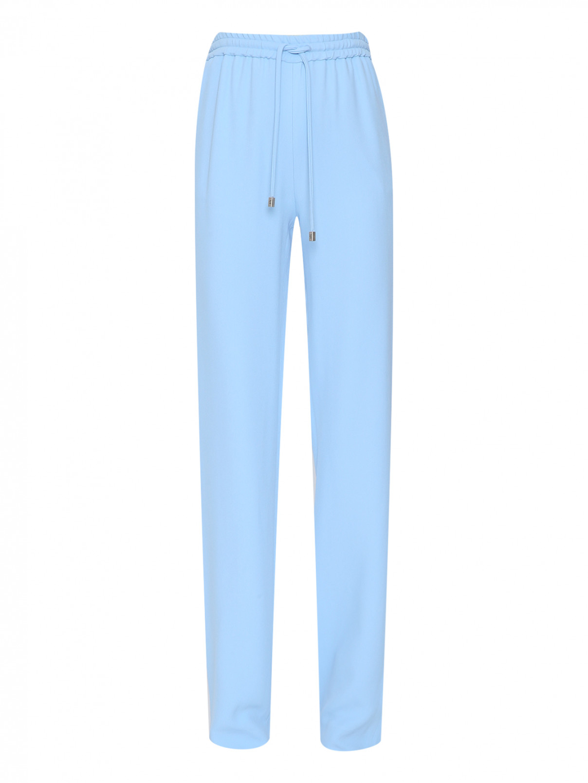 Широкие брюки на резинке Ermanno Scervino  –  Общий вид  – Цвет:  Синий