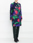 Пальто из шерсти с цветочным узором MSGM  –  Модель Общий вид