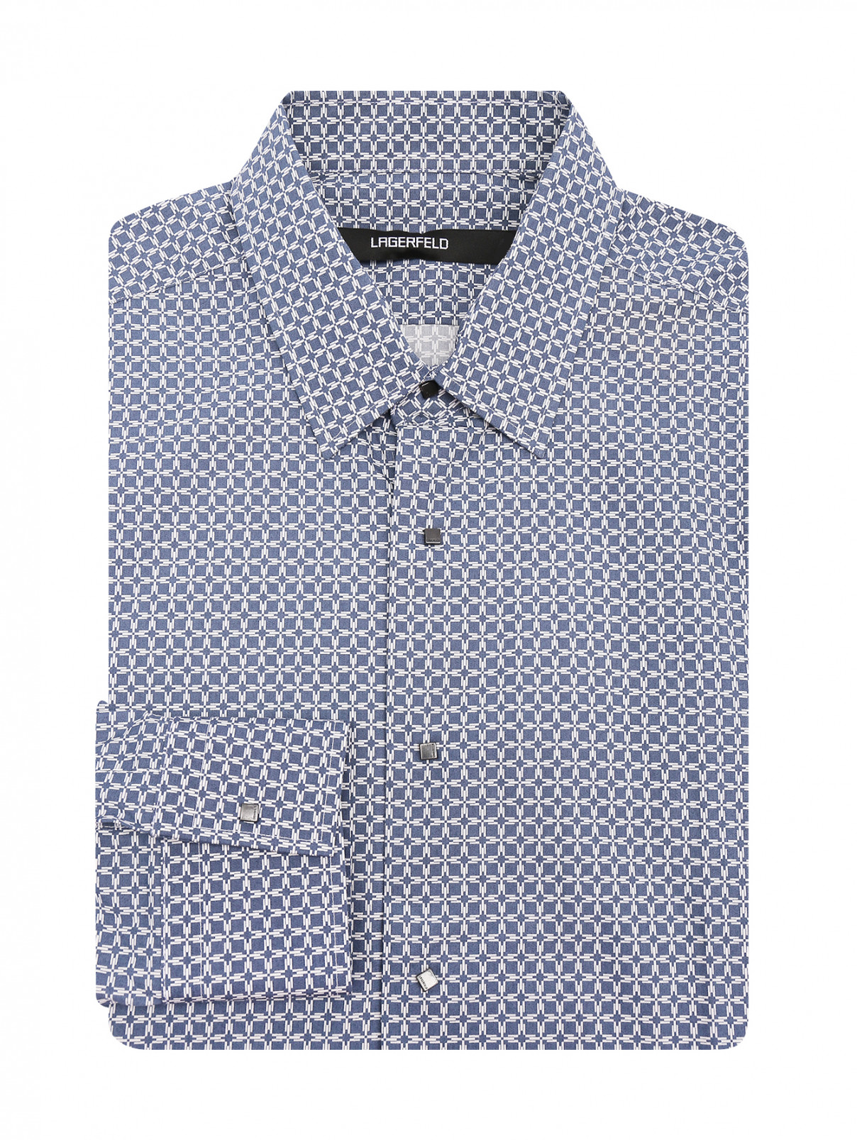Рубашка из хлопка с узором Lagerfeld  –  Общий вид