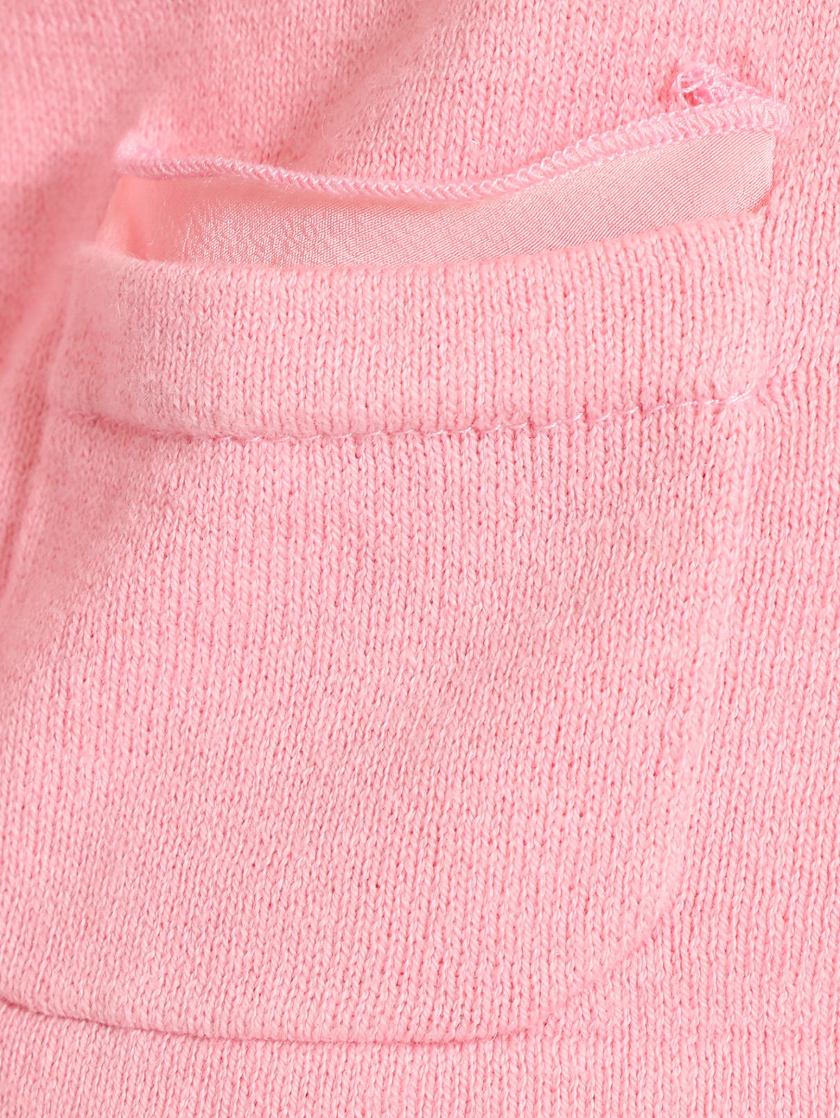 Кардиган из хлопка и шерсти I Pinco Pallino  –  Деталь1  – Цвет:  Розовый