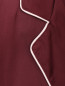 Блуза из вискозы с контрастной отстрочкой TWINSET  –  Деталь