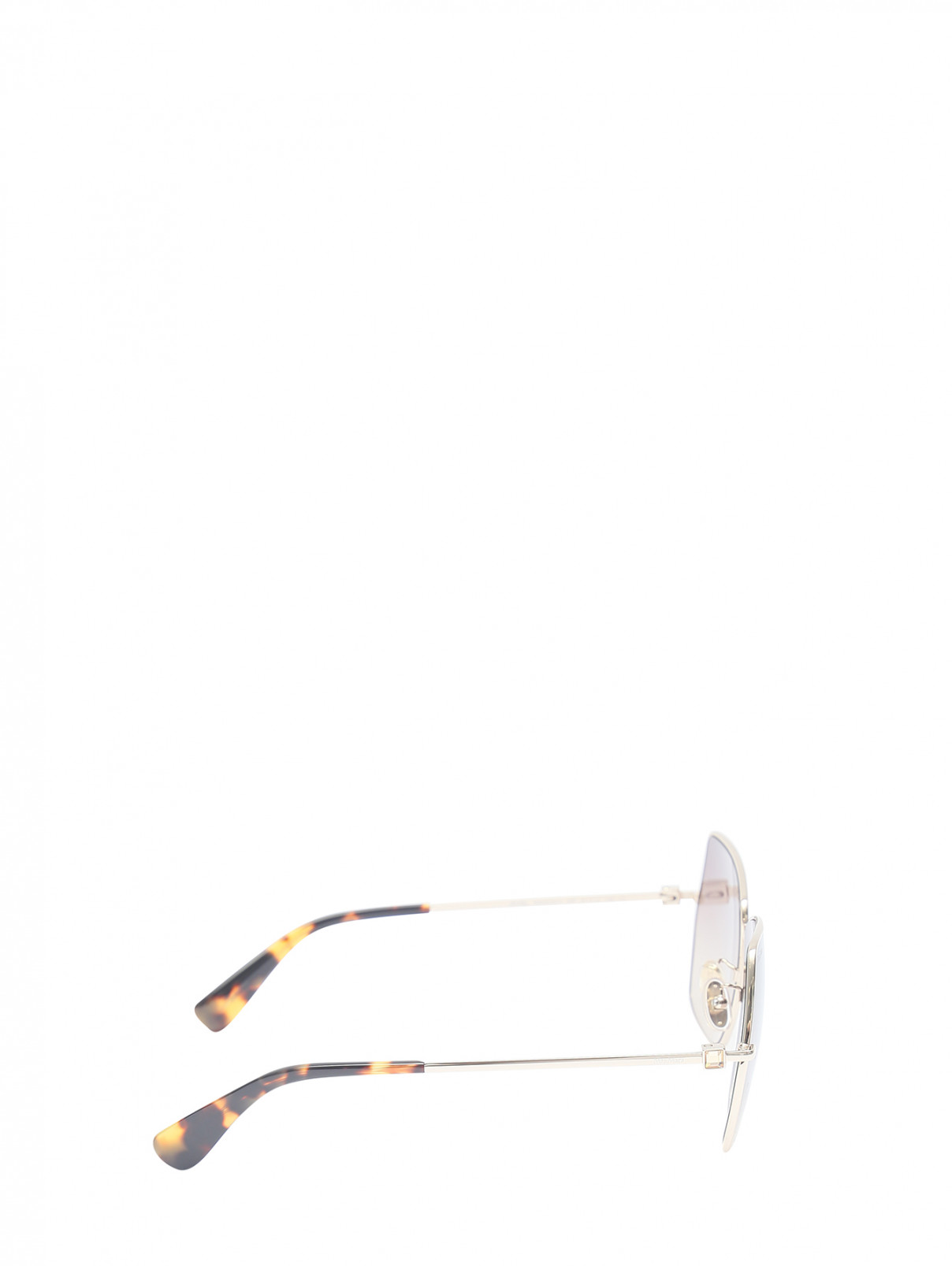 Очки солнцезащитные в металлической оправе Max Mara  –  Обтравка2  – Цвет:  Золотой