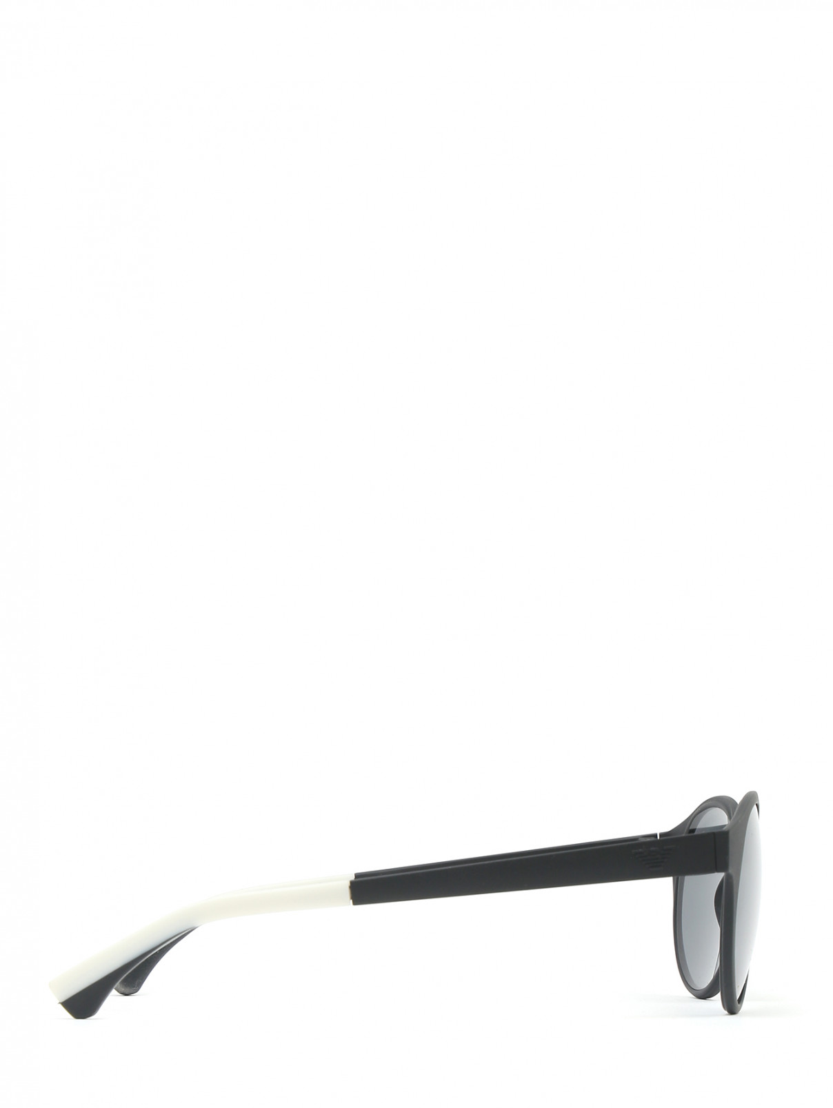 Солнцезащитные очки в пластиковой оправе Emporio Armani  –  Обтравка2  – Цвет:  Черный