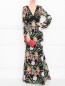 Платье-макси из кружева с юбкой годе Badgley Mischka  –  МодельОбщийВид