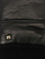 Варежки из кожи и шерсти с логотипом Max Mara  –  Деталь1