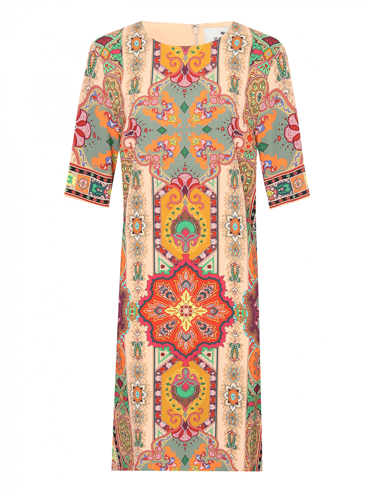 Платье-миди из вискозы с узором Etro  –  Общий вид  – Цвет:  Узор