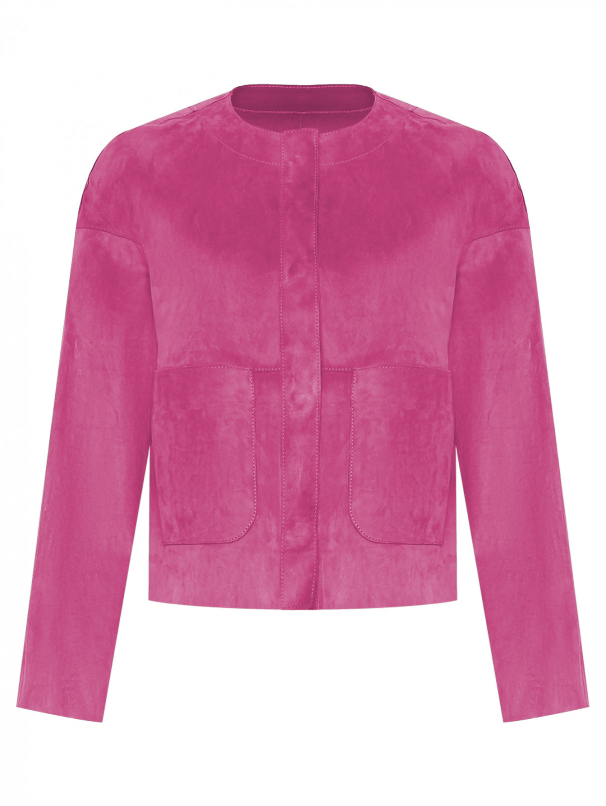 Двусторонняя куртка из кожи с карманами 1972Desa  –  Общий вид  – Цвет:  Розовый