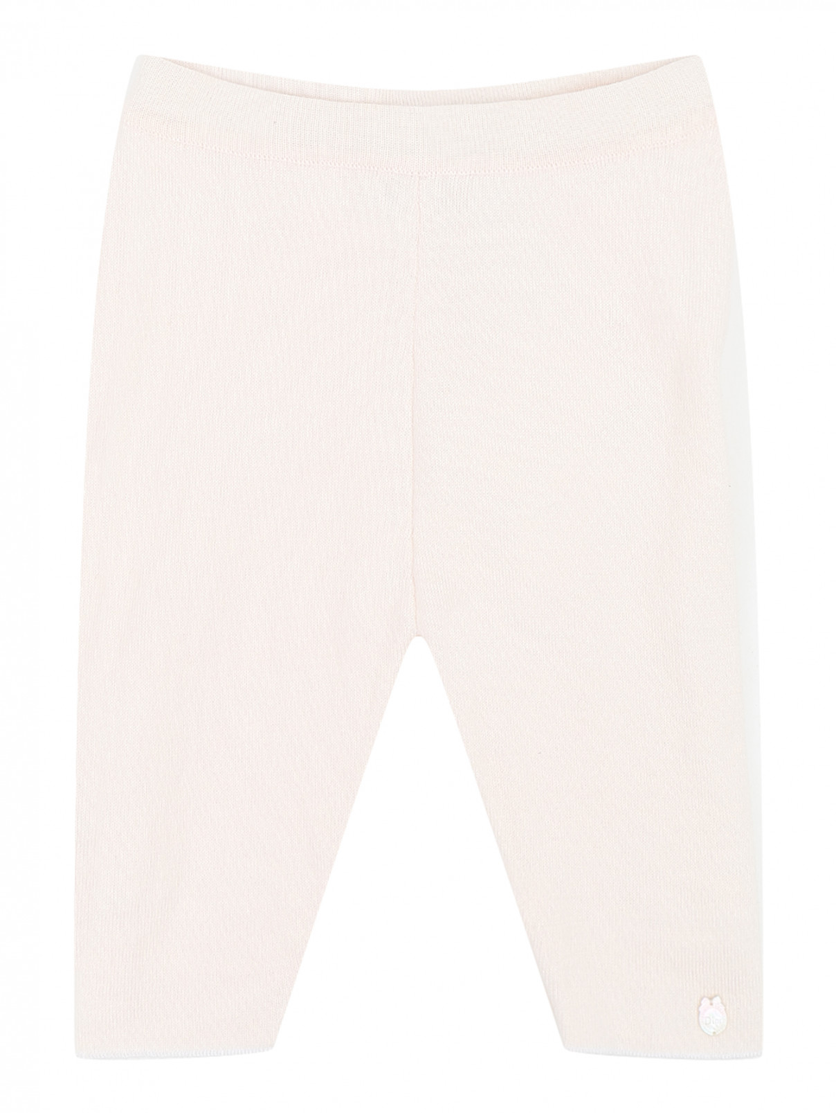 Трикотажные брюки из хлопка и кашемира Baby Dior  –  Общий вид  – Цвет:  Розовый