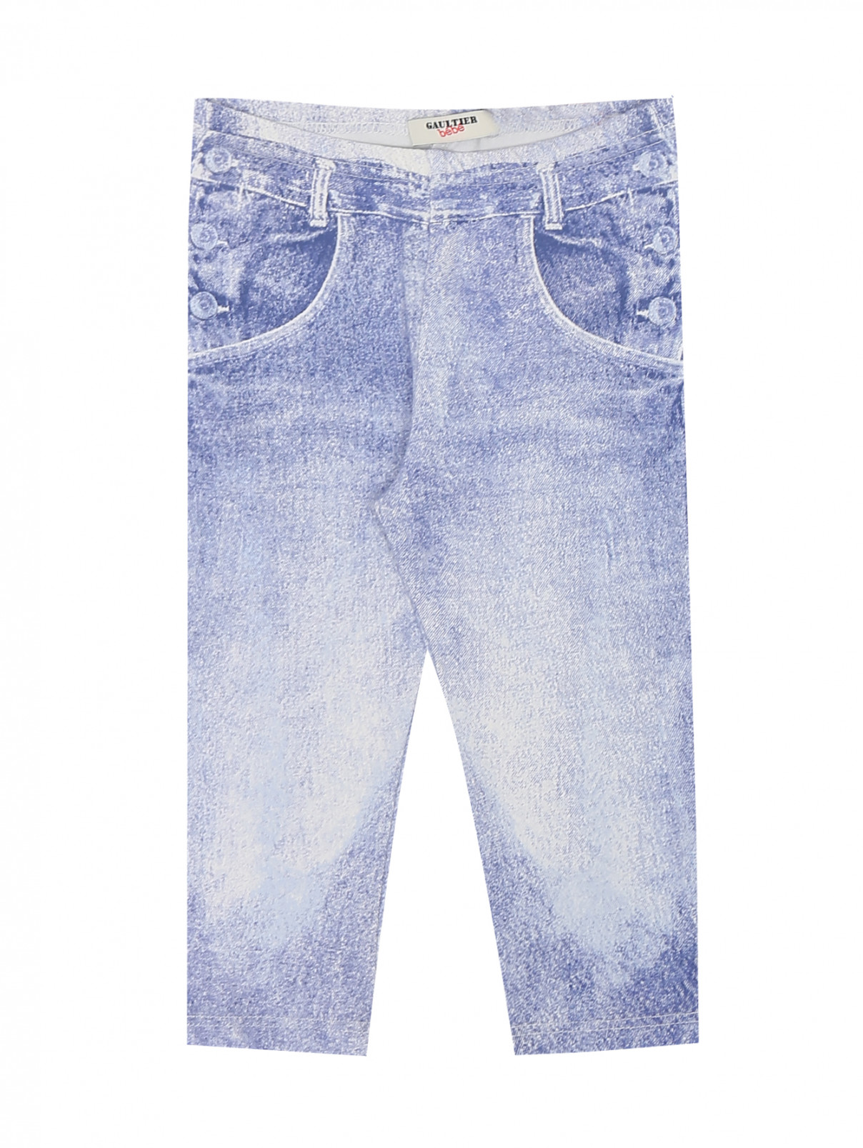 Трикотажные брюки на резинке Junior Gaultier  –  Общий вид  – Цвет:  Синий