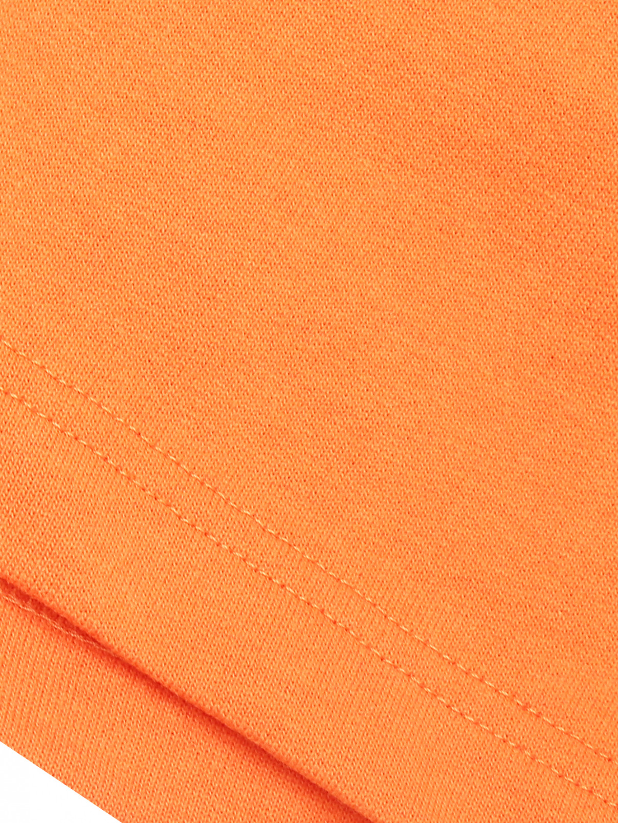 Трикотажные однотонные шорты Il Gufo  –  Деталь  – Цвет:  Оранжевый