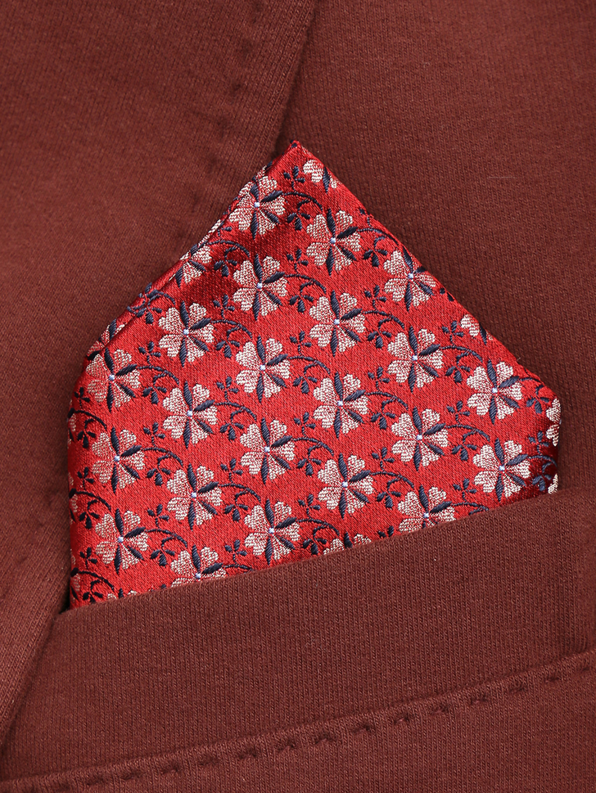 Карманный платок из шелка с узором Pal Zileri  –  МодельВерхНиз  – Цвет:  Красный