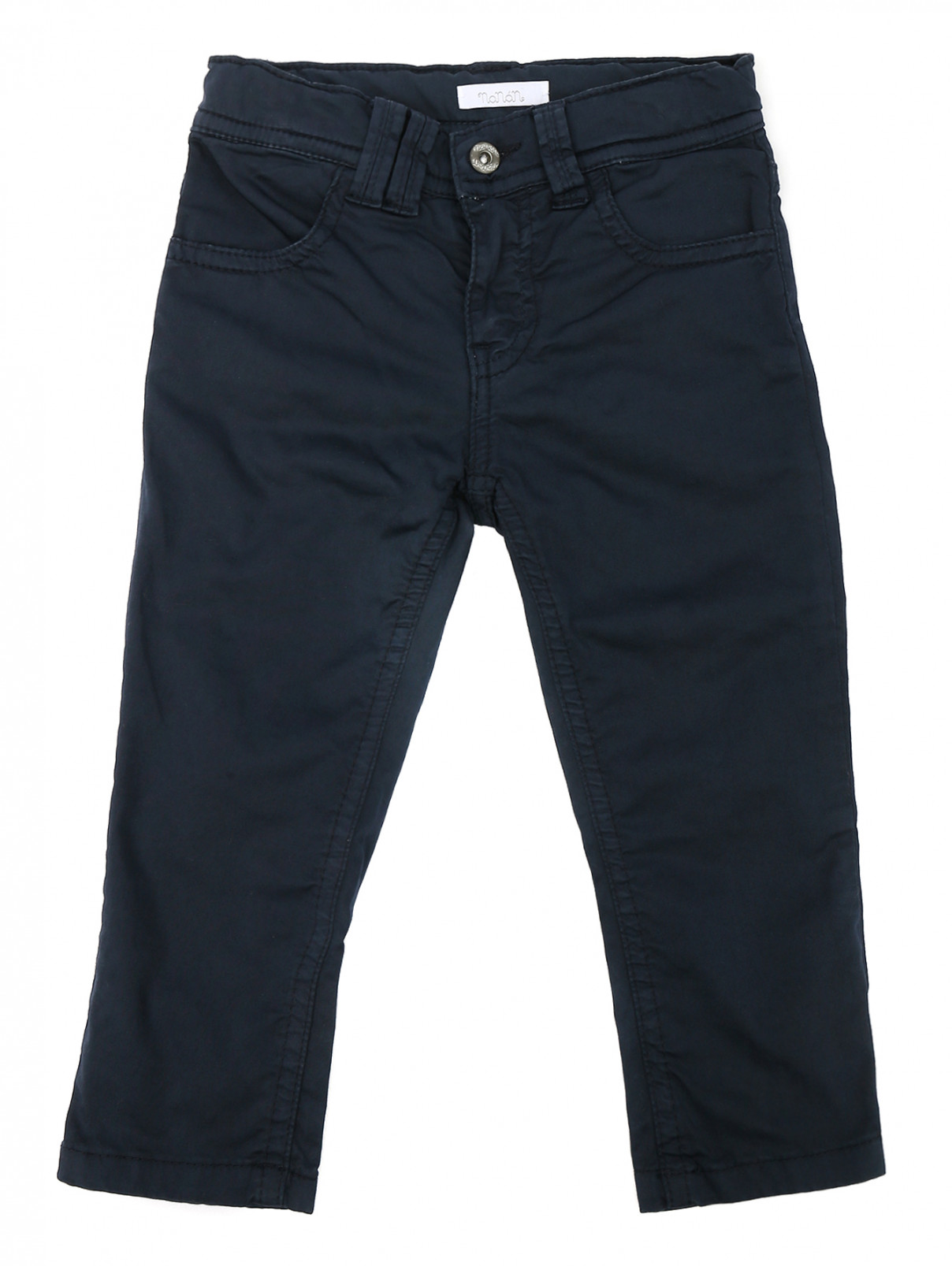 Хлопковые брюки прямого кроя Nanan  –  Общий вид  – Цвет:  Синий