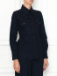 Рубашка из денима с контрастной отстрочкой Calvin Klein 205W39NYC  –  МодельВерхНиз