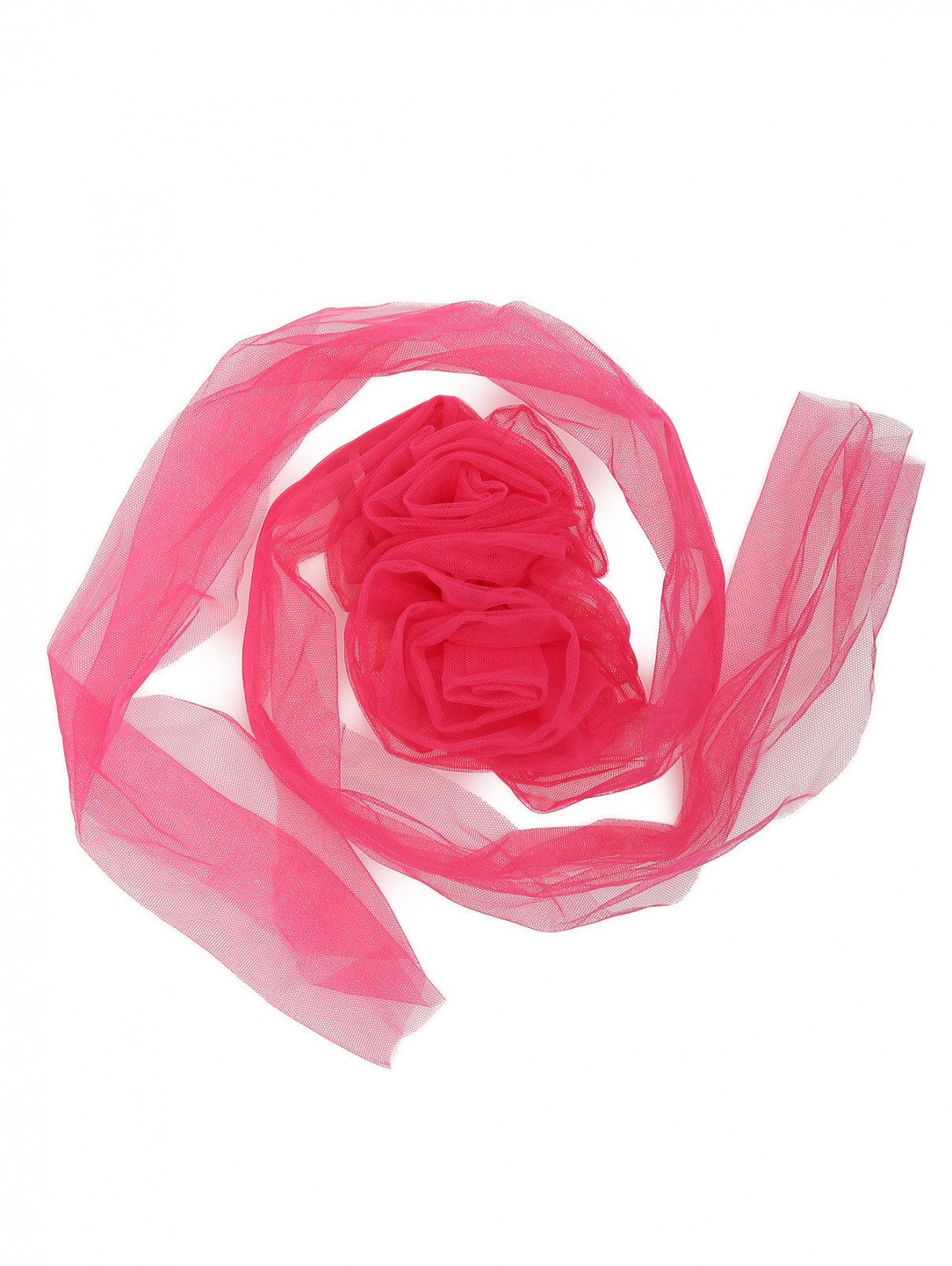 Пояс из фатина с декором "розы" Aletta Couture  –  Общий вид  – Цвет:  Фиолетовый