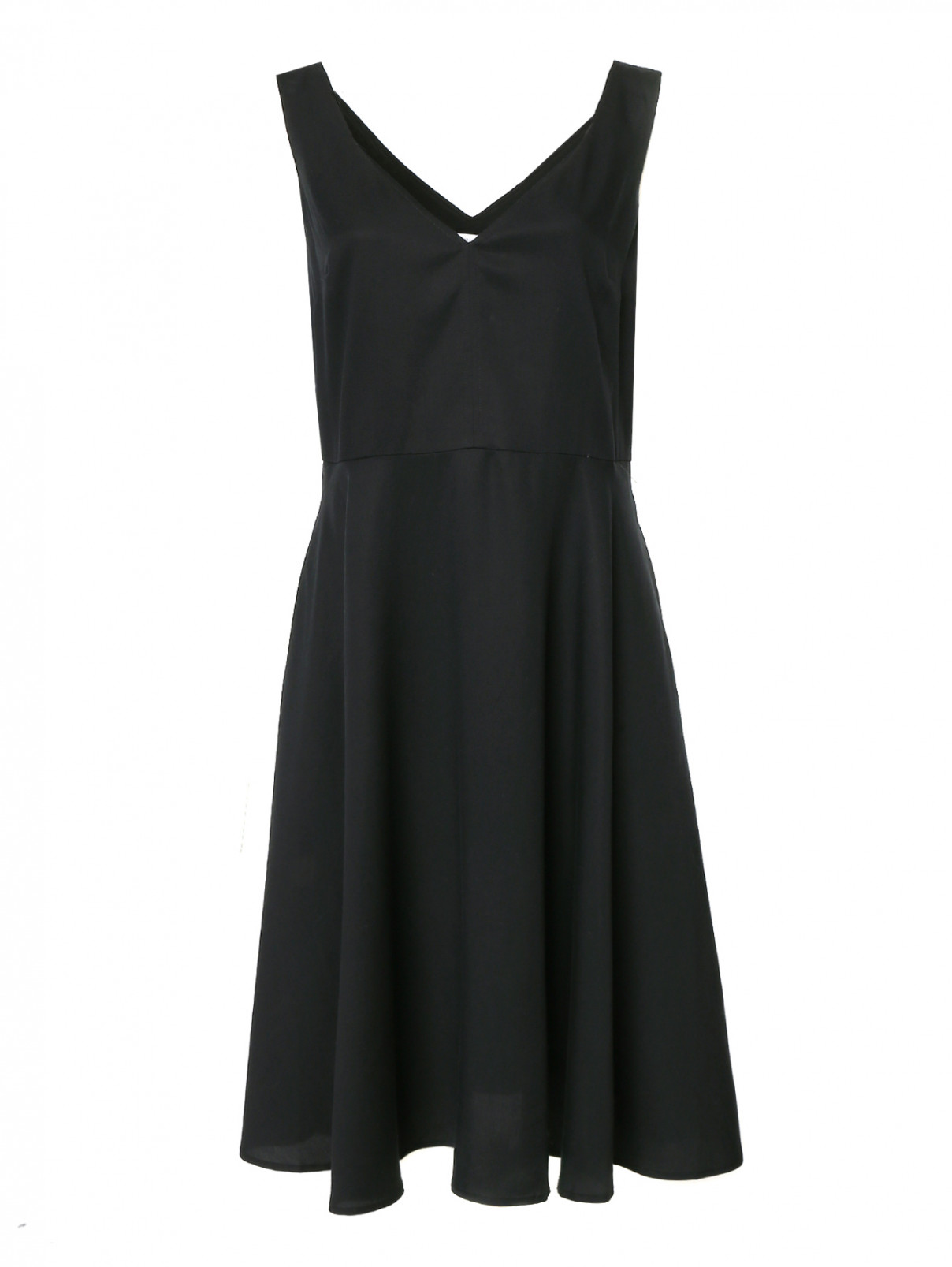 Платье с расклешенной юбкой Calvin Klein  –  Общий вид  – Цвет:  Черный