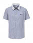 Рубашка с узором "полоска" и контрастной отделкой Armani Junior  –  Общий вид