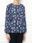 Блуза свободного кроя с узором и декоративной отделкой Max&Co  –  МодельВерхНиз