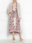 Платье из хлопка и шелка с цветочным принтом Dsquared2  –  МодельОбщийВид