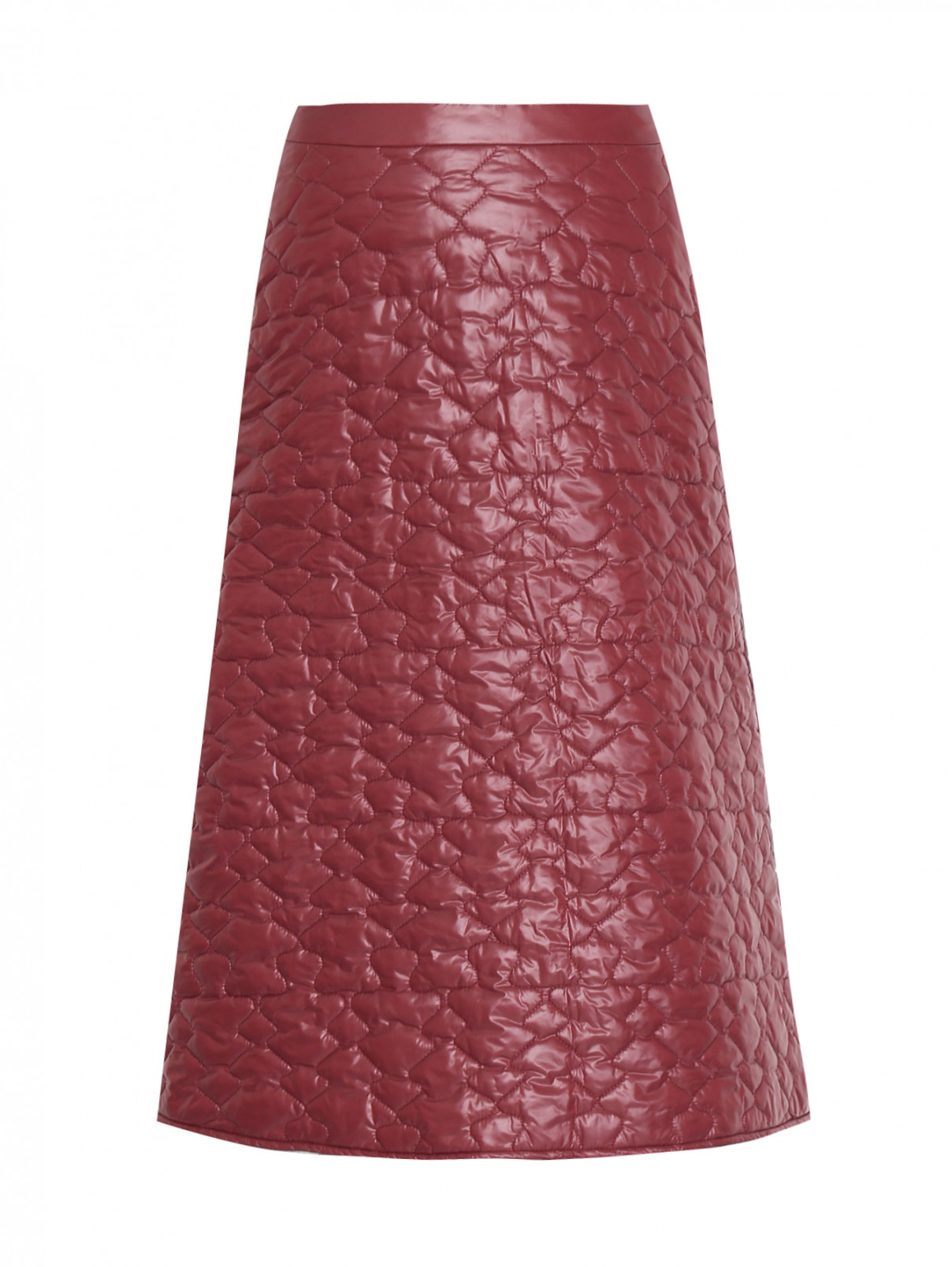 Стеганая юбка-миди BOSCO  –  Общий вид  – Цвет:  Красный