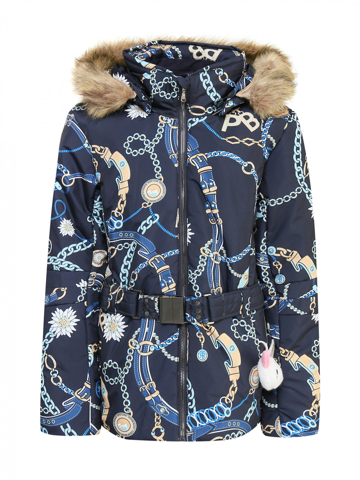 Куртка с искуственным мехом Poivre Blanc  –  Общий вид  – Цвет:  Узор