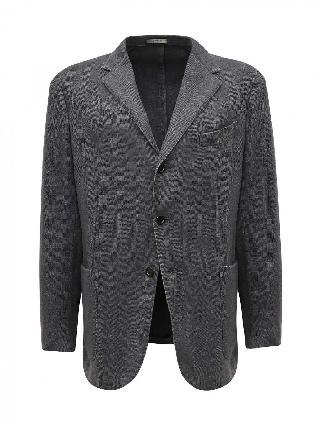 Однобортный пиджак из кашемира Boglioli  –  Общий вид  – Цвет:  Серый