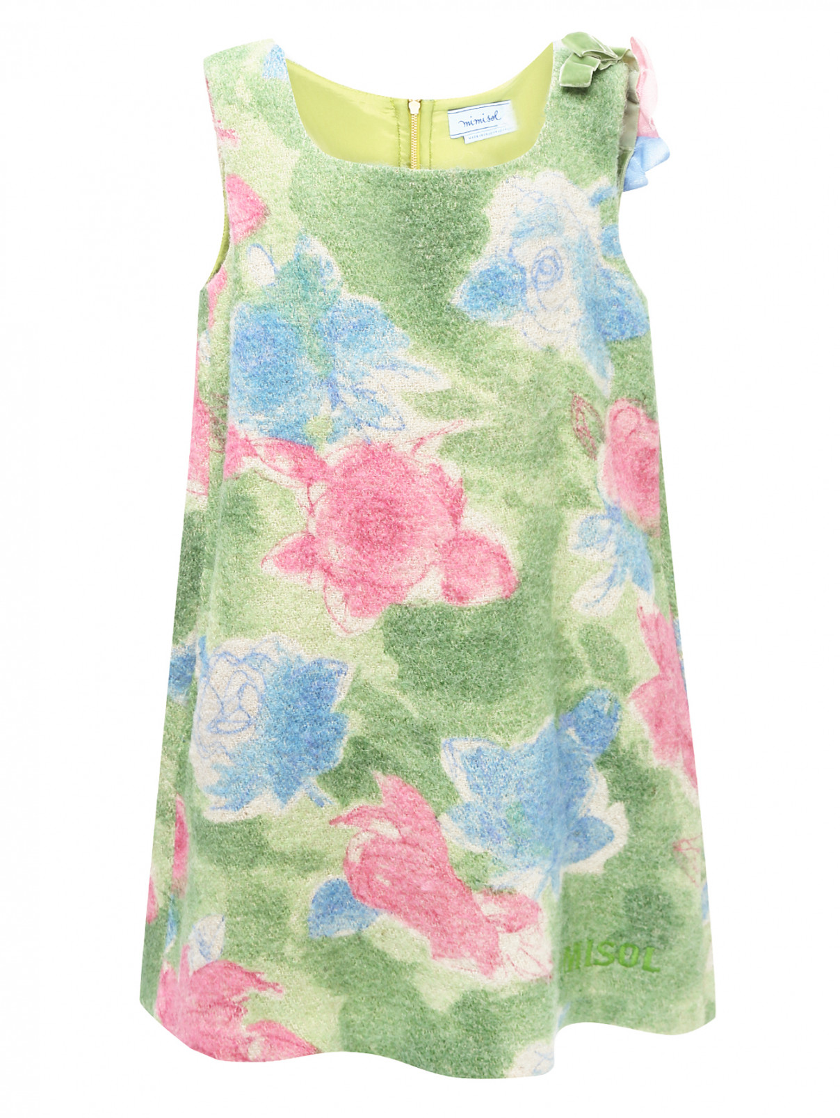 Платье-футляр с цветочным узором MiMiSol  –  Общий вид  – Цвет:  Мультиколор
