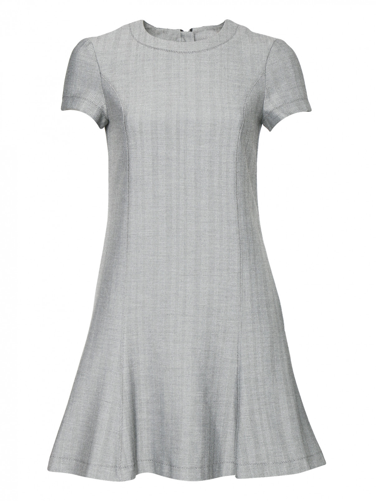 Платье-мини с короткими рукавами Max&Co  –  Общий вид  – Цвет:  Серый