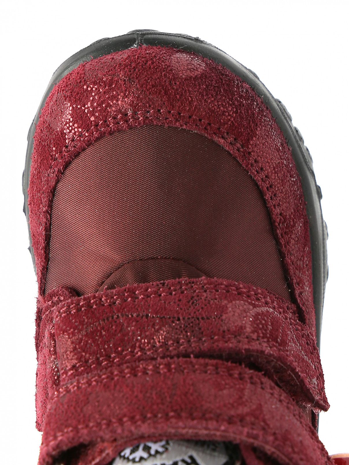 Ботинки из текстиля и замши на цепочке Naturino  –  Обтравка3  – Цвет:  Красный