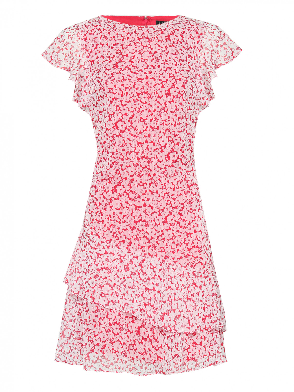 Платье-мини с цветочным узором Lauren  –  Общий вид  – Цвет:  Мультиколор