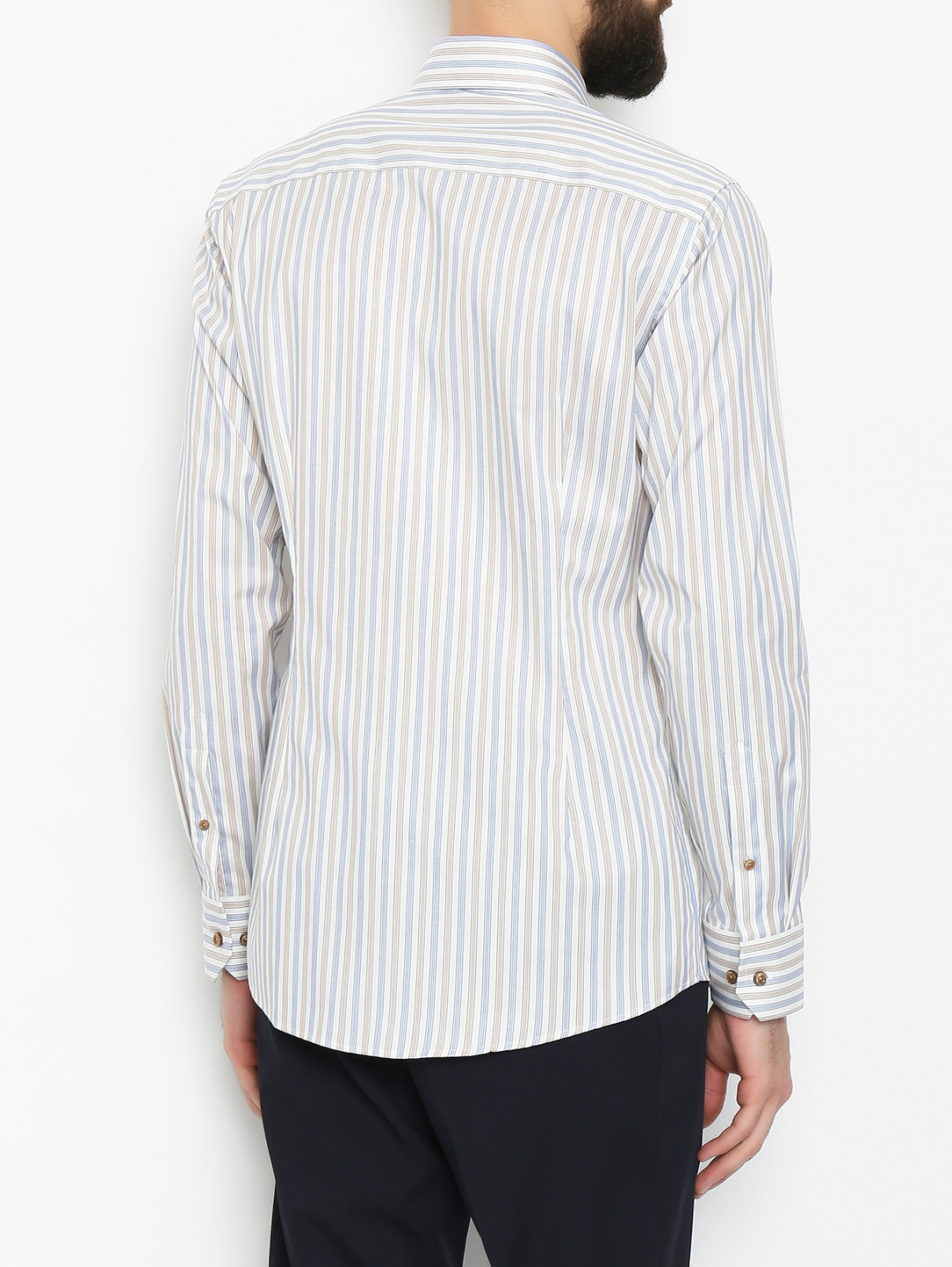 Рубашка из хлопка с узором "полоска" Eton  –  МодельВерхНиз1  – Цвет:  Узор