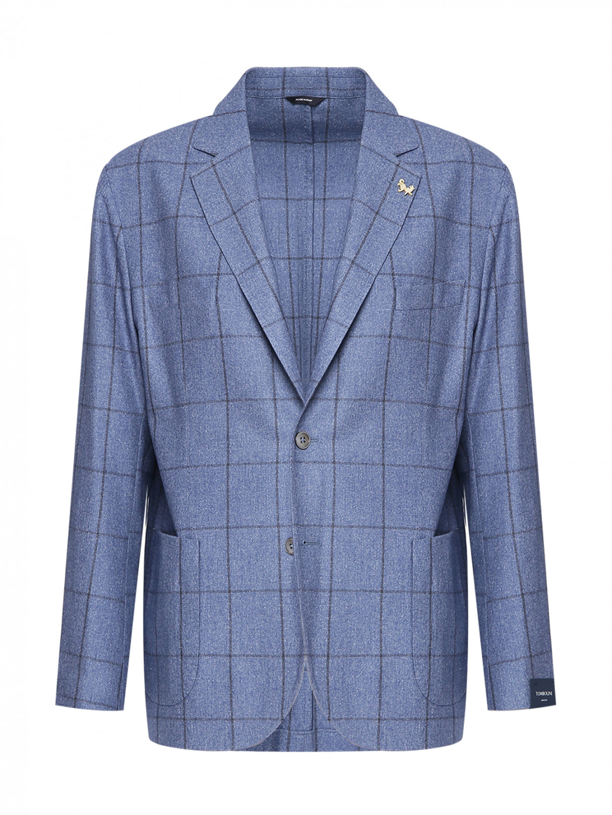 Пиджак из смешанной шерсти Tombolini  –  Общий вид  – Цвет:  Синий