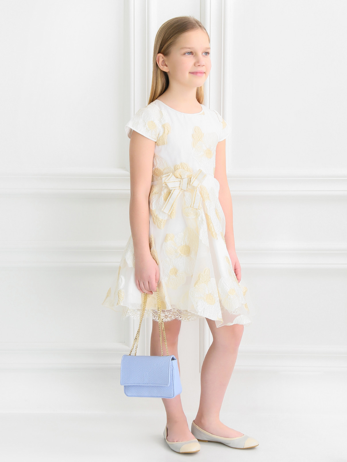 Приталенное платье с цветочным узором MiMiSol  –  Модель Общий вид  – Цвет:  Мультиколор