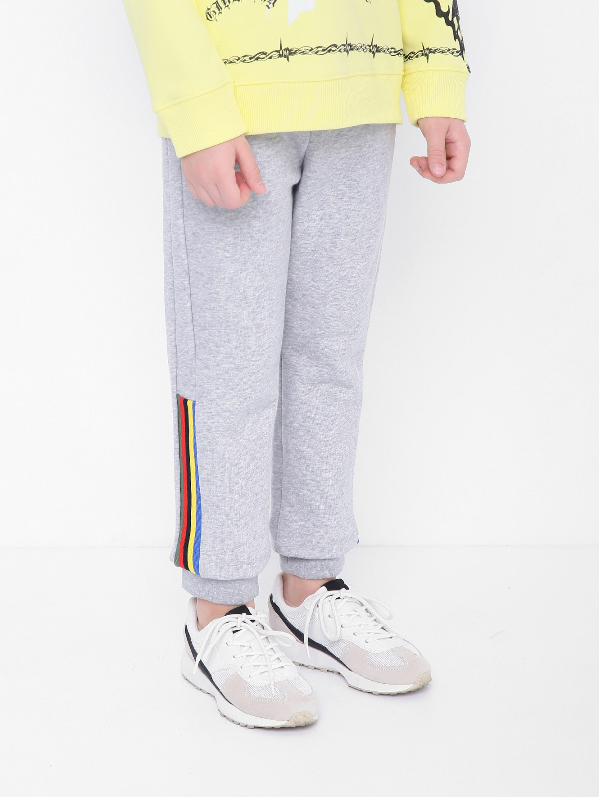 Хлопковые брюки на резинке Paul Smith  –  МодельВерхНиз  – Цвет:  Серый