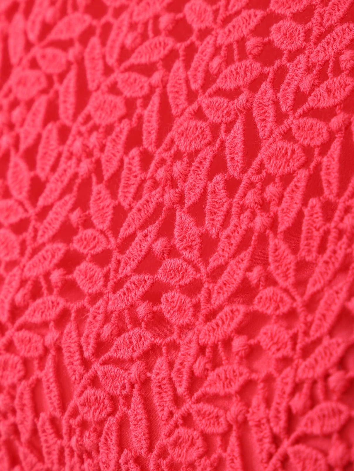 Платье-мини из хлопка с цветочным узором Juicy Couture  –  Деталь1  – Цвет:  Розовый