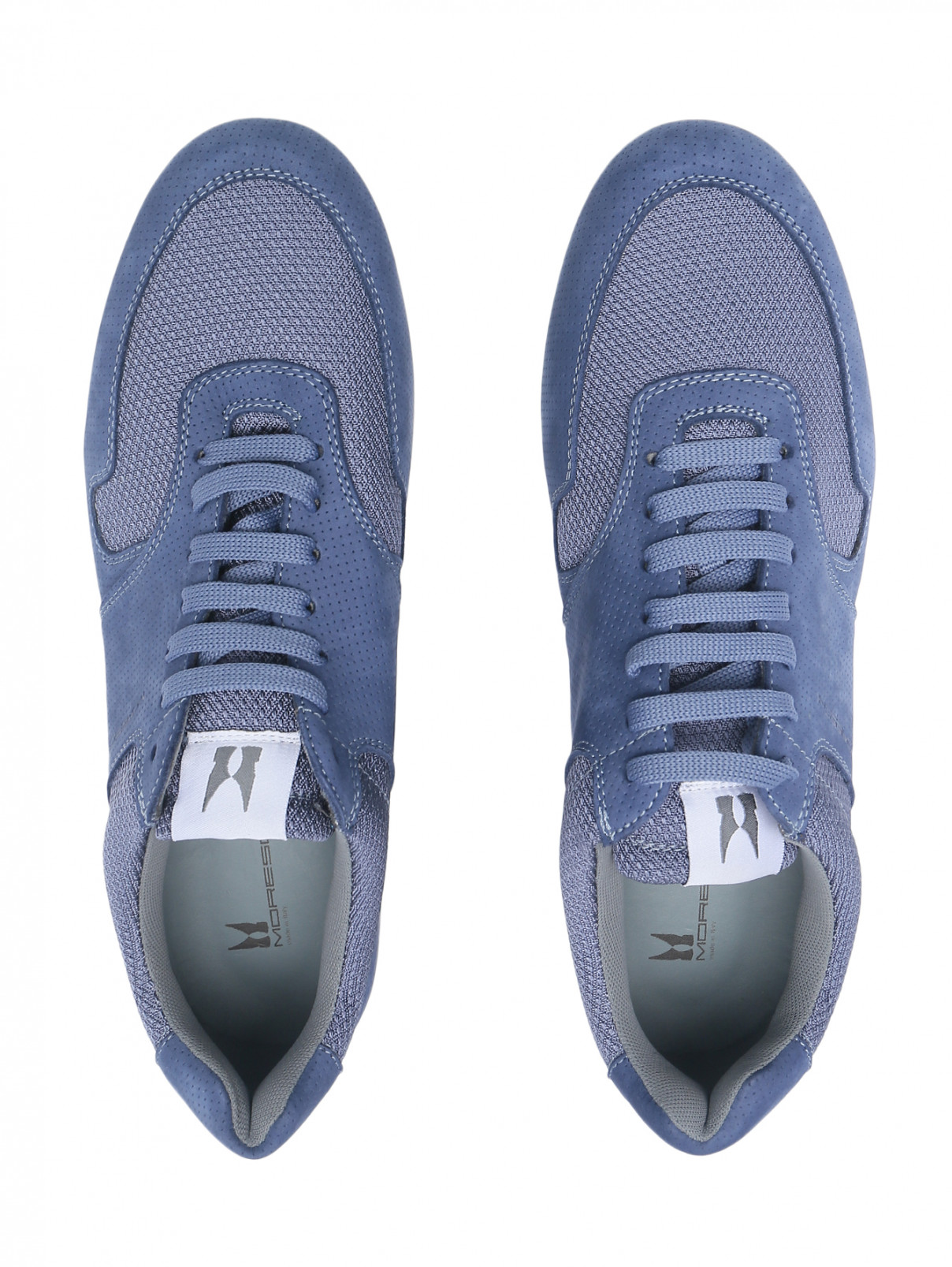 Комбинированные кроссовки на шнурках Moreschi  –  Обтравка4