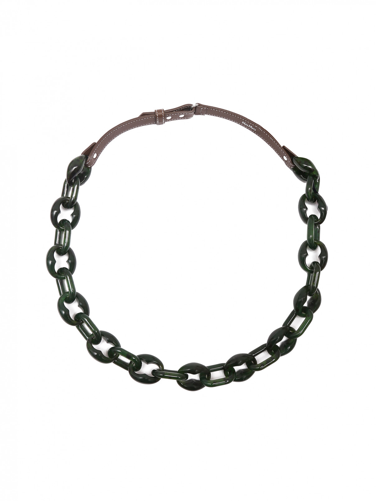 Ожерелье из пластика с узором Max Mara  –  Общий вид  – Цвет:  Зеленый
