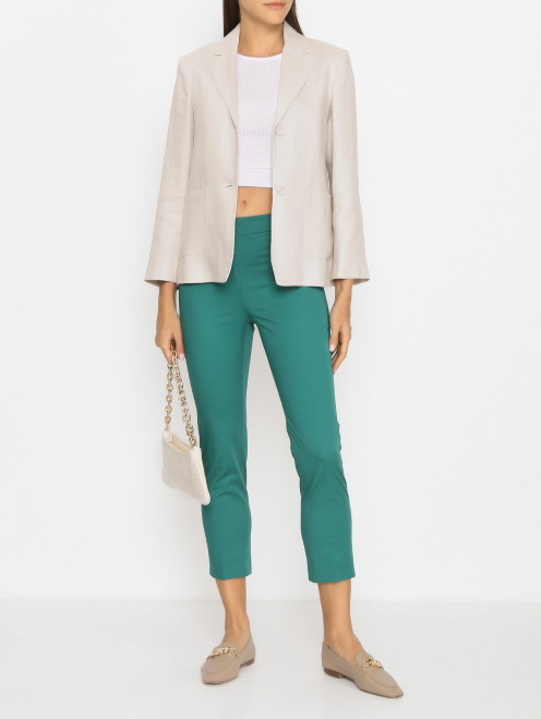 Брюки из хлопка зауженного кроя Weekend Max Mara - МодельОбщийВид