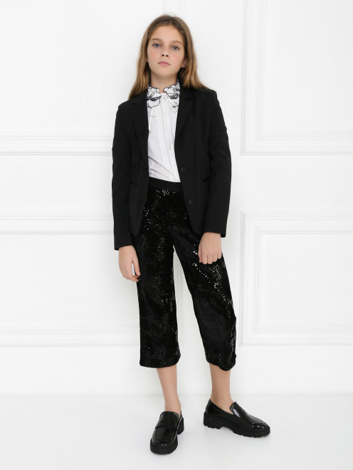Однобортный жакет с карманами Karl Lagerfeld - МодельОбщийВид