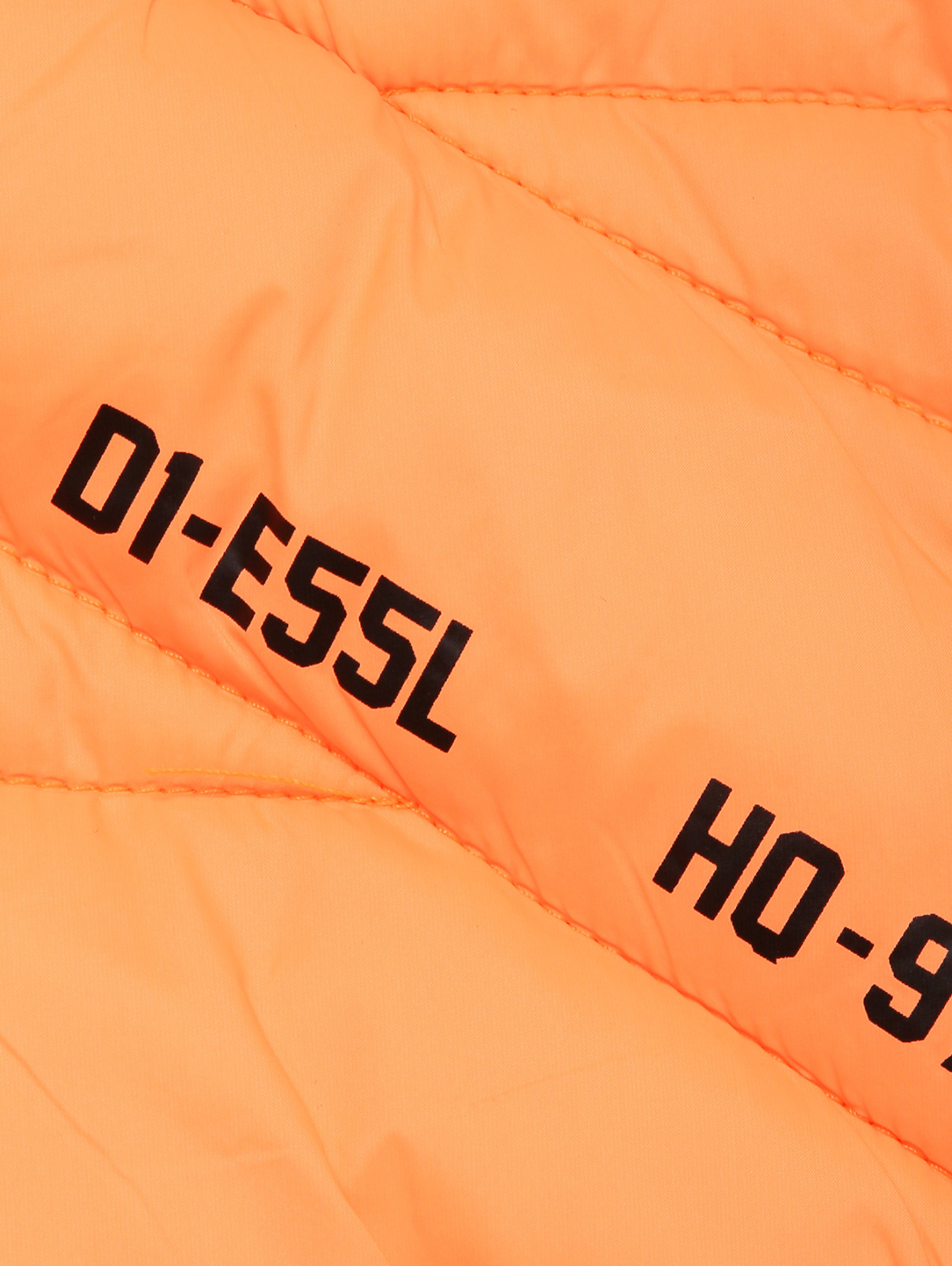 Стеганый жилет с капюшоном Diesel  –  Деталь1  – Цвет:  Оранжевый