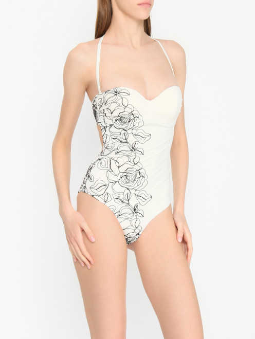 Купальник слитный с вышивкой Ermanno Scervino - МодельОбщийВид