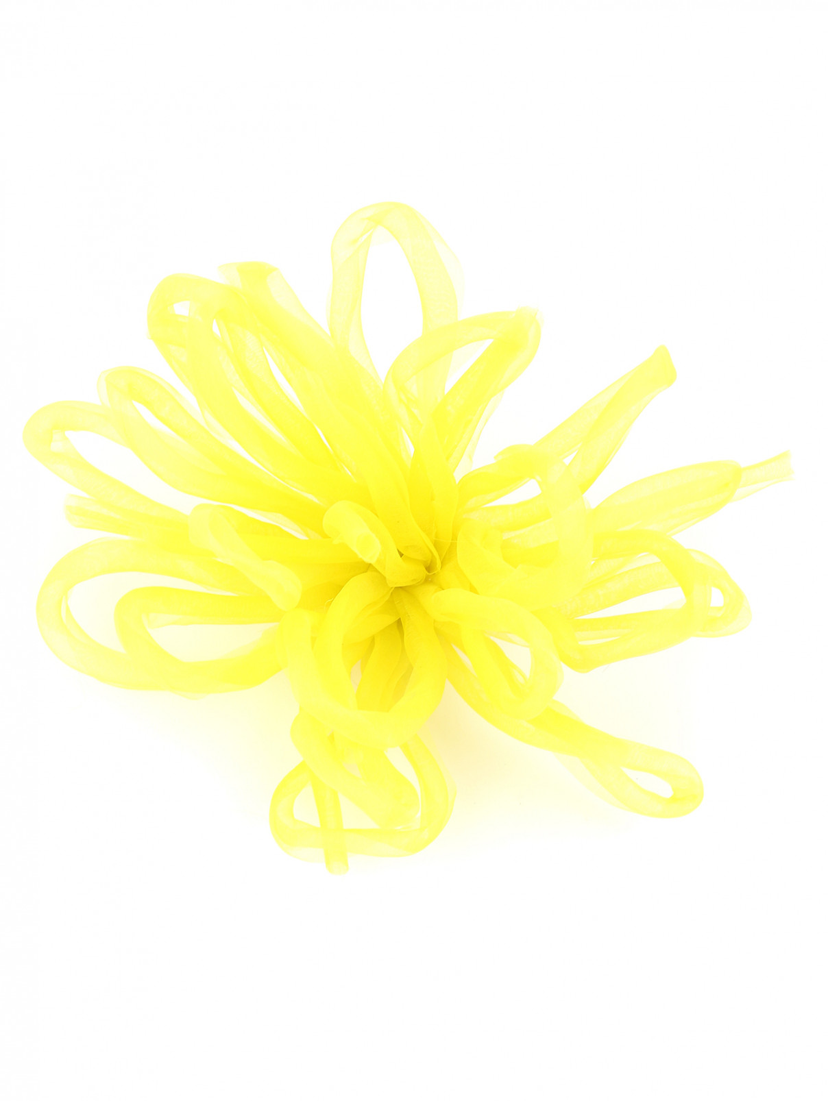 Брошь из текстиля в форме цветка Persona by Marina Rinaldi  –  Общий вид  – Цвет:  Желтый