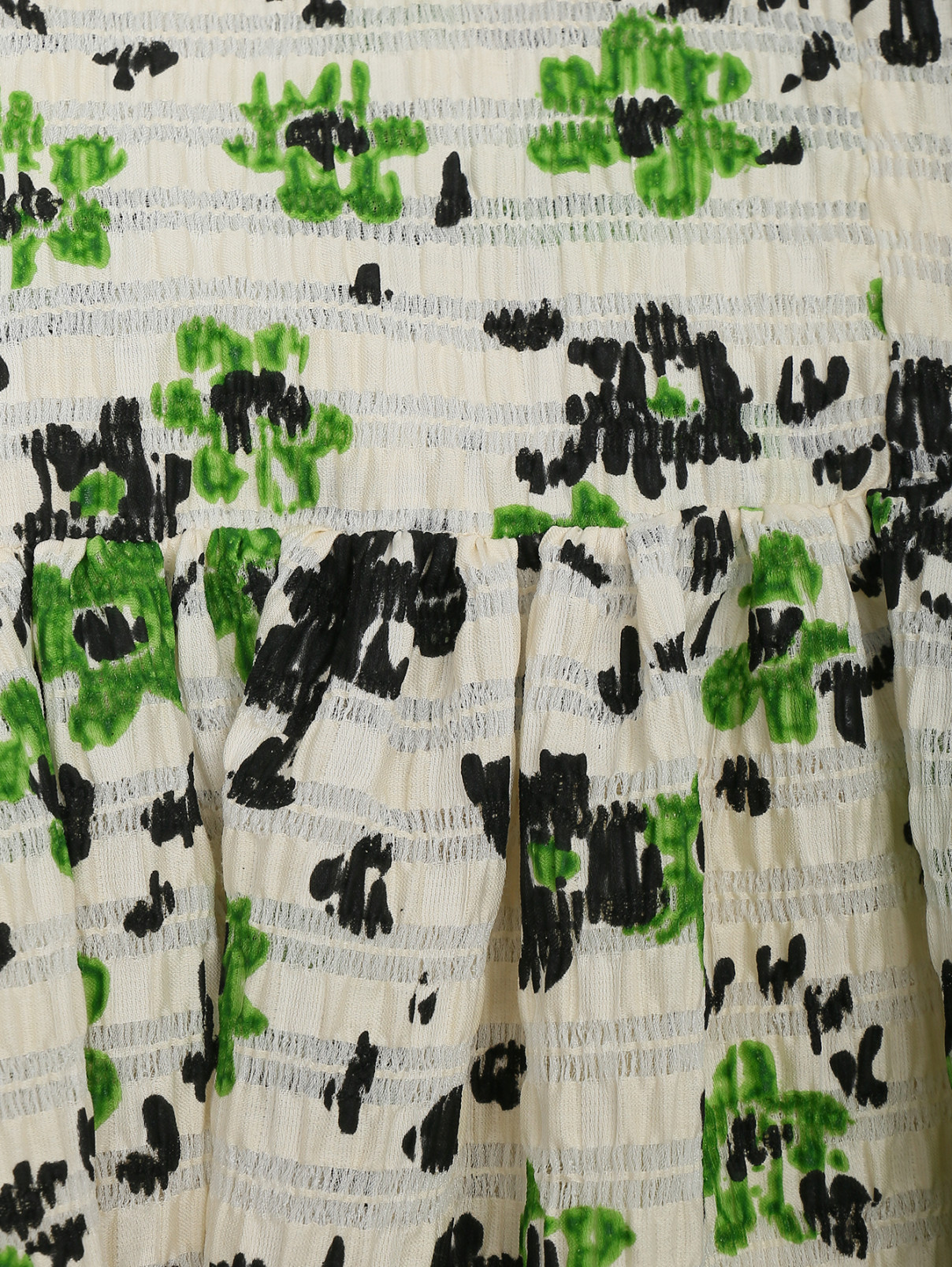 Платье-миди с узором и укороченными рукавами Shrimps  –  Деталь  – Цвет:  Белый
