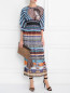 Платье-миди из шелка с абстрактным узором Mary Katrantzou  –  Модель Общий вид