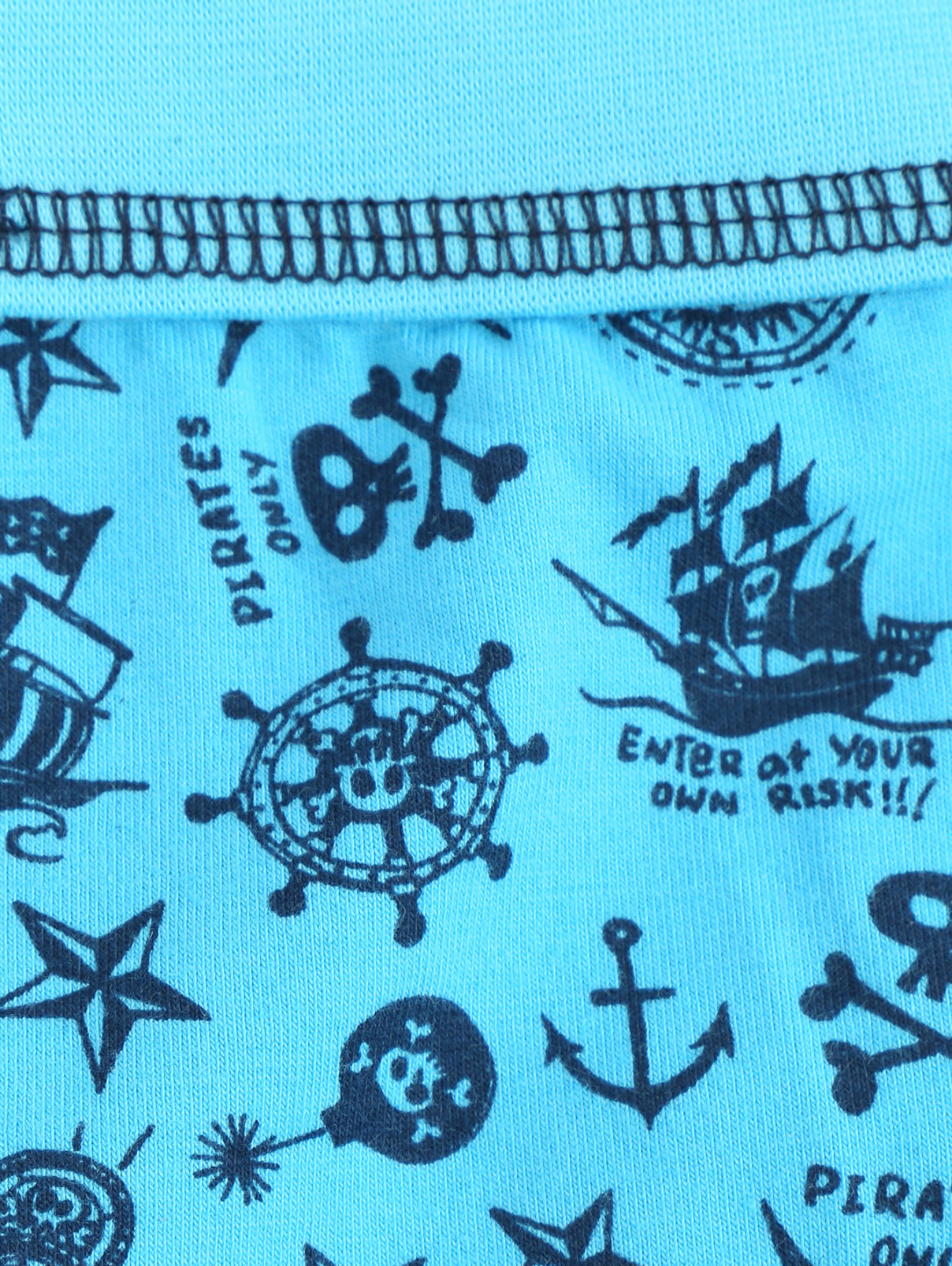 Трусы из хлопка с узором "пираты" Sanetta  –  Деталь  – Цвет:  Синий