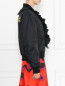 Куртка с оборкой и принтом на спине Moschino  –  МодельВерхНиз2