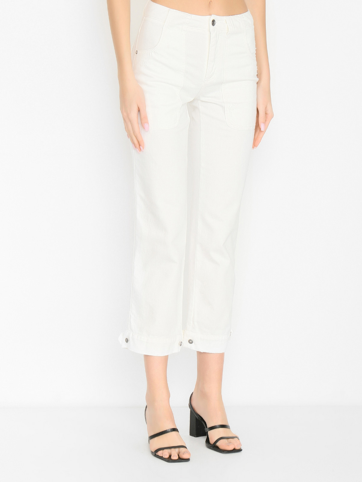 Брюки из денима Ermanno Scervino  –  МодельВерхНиз  – Цвет:  Белый