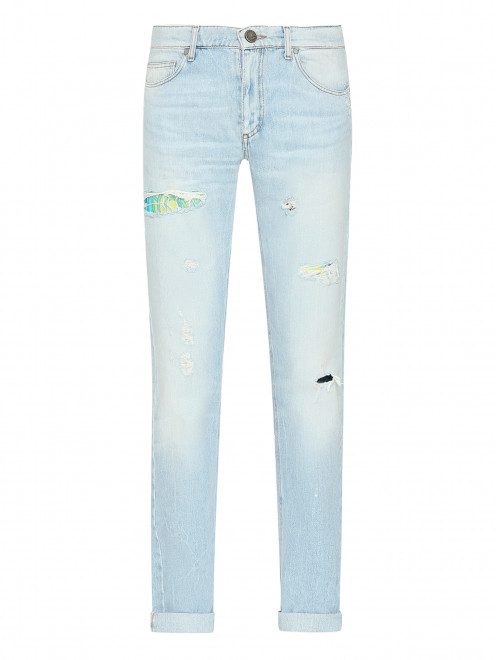Джинсы из хлопка прямого кроя с карманами Versace Jeans - Общий вид