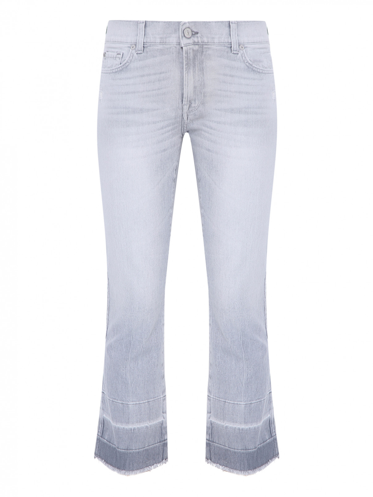 Прямые джинсы из светлого денима 7 For All Mankind  –  Общий вид  – Цвет:  Серый